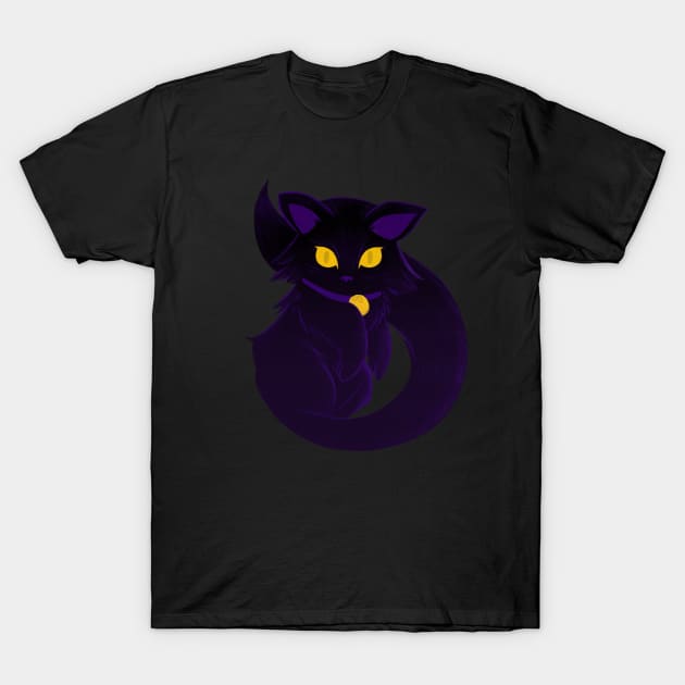 Black Cat T-Shirt by Blanquiurris